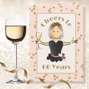 Graciosa y elegante tarjeta de cumpleaños número