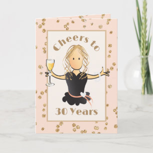 Graciosa y elegante tarjeta de cumpleaños número