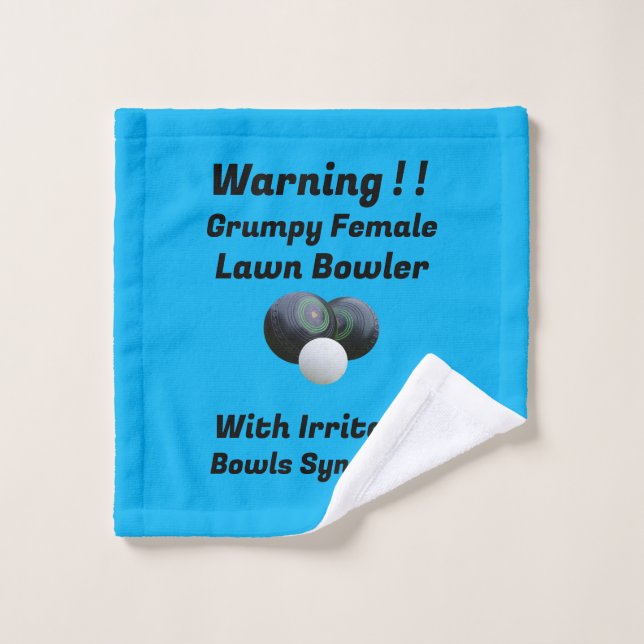 Graciosa y gruñona Bowler de hierba para mujeres,  (Toallita)