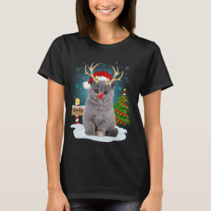 Graciosamente dulce gato reno Polo Norte Christm