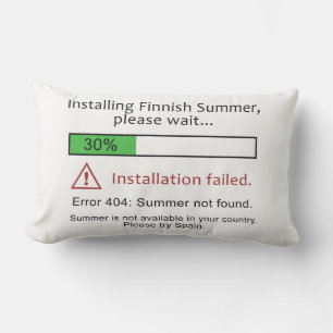 Graciosas almohadas finlandesas de lanzamiento de