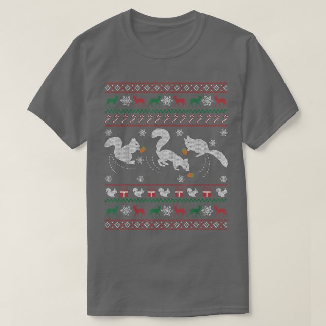 Graciosas ardillas Navidades feos Regalo suéter  (Diseño del anverso)