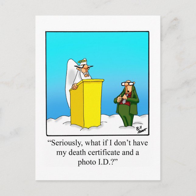 Graciosas bendiciones y tarjeta postal de humor de (Anverso)