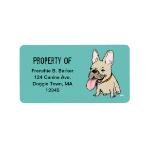 Graciosas etiquetas de propiedades de perros Bulld