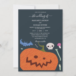 Graciosas invitaciones a bodas de Halloween