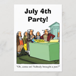 Graciosas invitaciones del 4 de julio a los partid