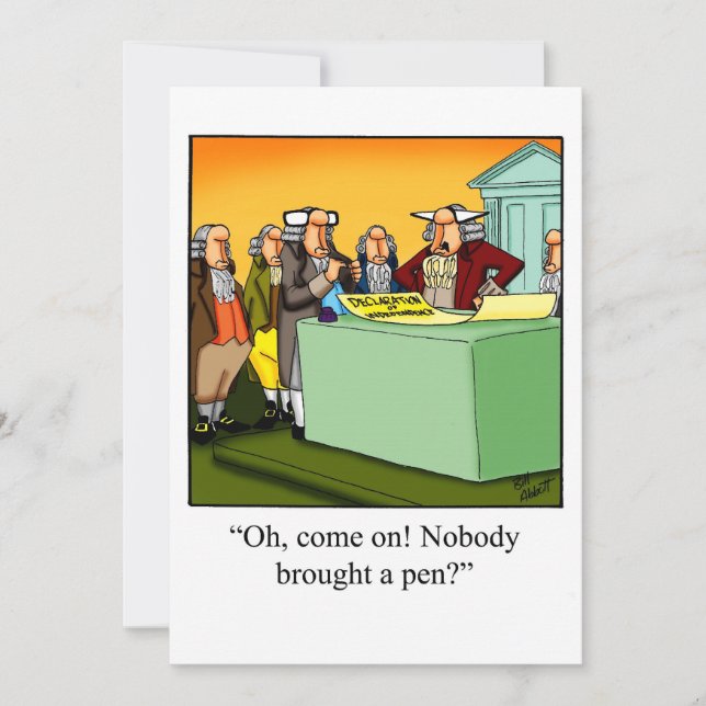 Graciosas invitaciones del partido del 4 de julio (Anverso)