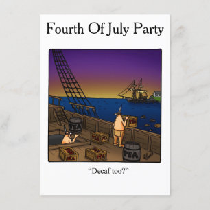 Graciosas Invitaciones Del Partido Del 4 De Julio