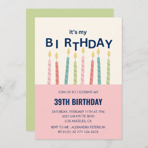 Graciosas invitaciones para el 39 cumpleaños del C