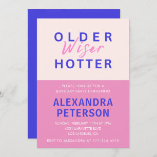 Graciosas invitaciones por 17 años a Older Wiser