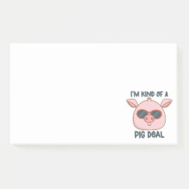 Graciosas notas de Post-it de Pig Pun