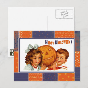 Graciosas postales de Halloween para niños de époc