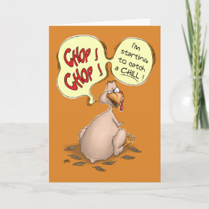 Graciosas tarjetas de Acción de Gracias: Chop-Chop