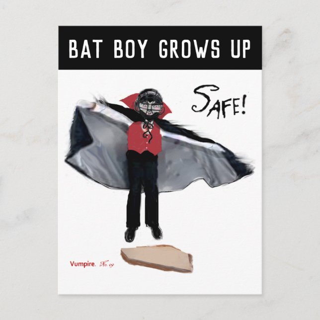 Graciosas tarjetas de béisbol de Halloween (Anverso)