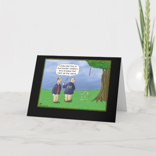 Graciosas tarjetas de cumpleaños: CSI Piñata (Anverso)