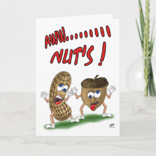 Graciosas tarjetas de cumpleaños: Nueces Aw