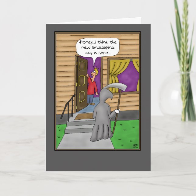 Graciosas tarjetas de cumpleaños: Nuevo paisajista (Anverso)