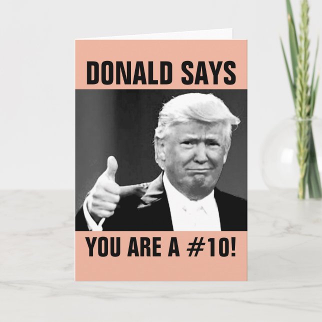 Graciosas tarjetas de felicitación de Donald Trump (Anverso)