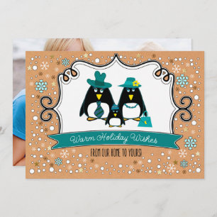 Graciosas tarjetas de fotos de Navidad para la fam