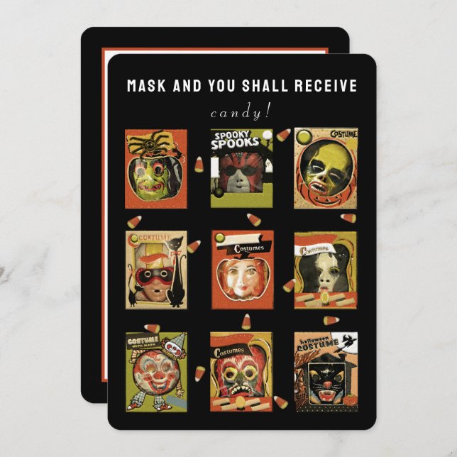 Graciosas tarjetas de Halloween (Anverso / Reverso)