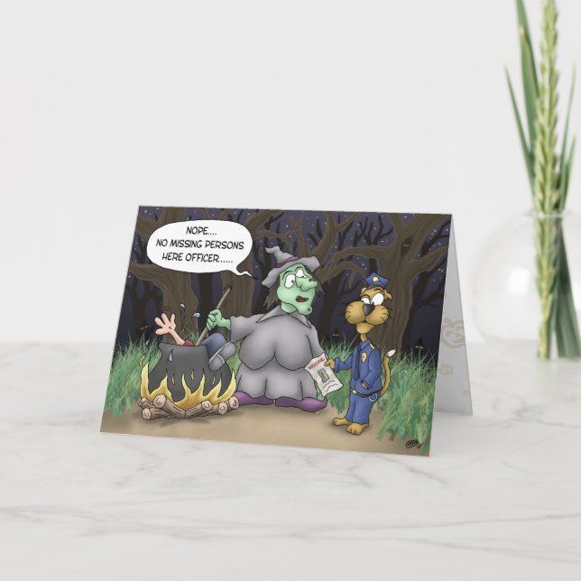 Graciosas tarjetas de Halloween: Personas desapare (Anverso)