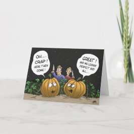 Graciosas tarjetas de Halloween: Perspectiva de ca