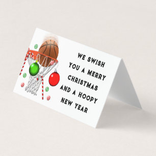 Graciosas tarjetas de Navidades de baloncesto