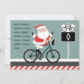 Graciosas tarjetas de Navidades de ciclismo para v