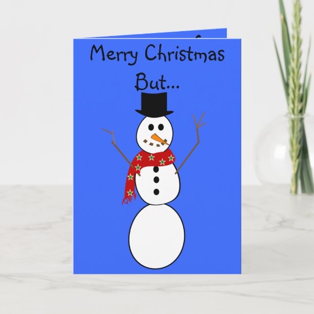 Graciosas tarjetas de Navidades de Snowman—Frosty (Anverso)