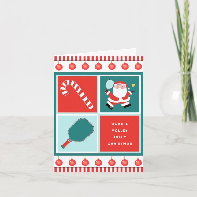 Graciosas tarjetas de Navidades de vacaciones de P (Anverso)