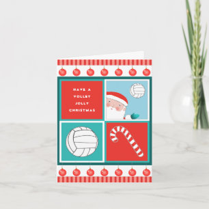 Graciosas tarjetas de Navidades de voleibol