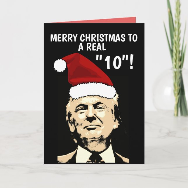 Graciosas TARJETAS DE NAVIDADES DONALD TRUMP, para (Anverso)