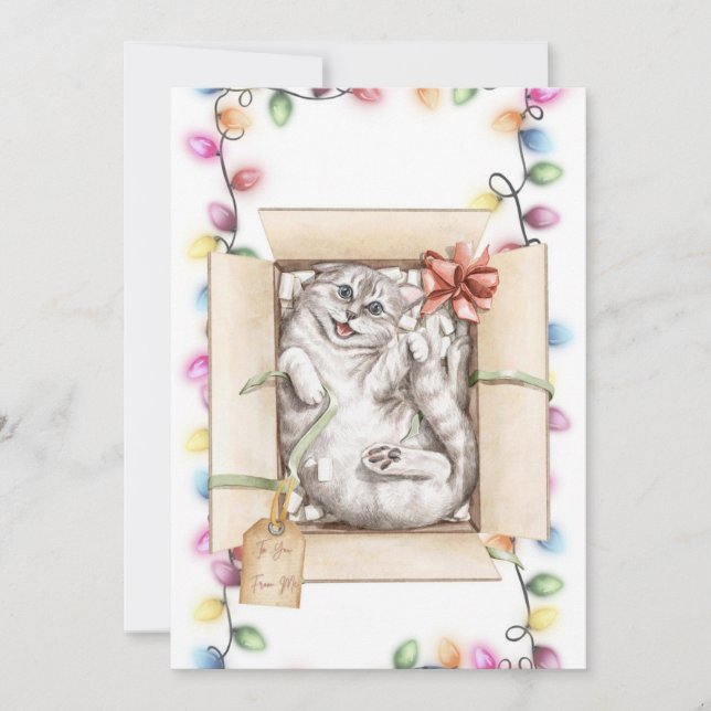 Graciosas tarjetas de Navidades para gatos 2 (Anverso)