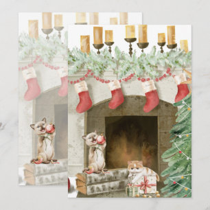 Graciosas tarjetas de Navidades para gatos 4