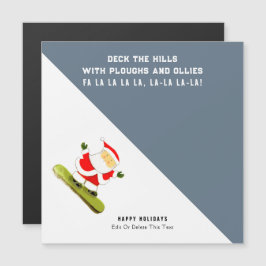 Graciosas tarjetas de Navidades Snowboarding