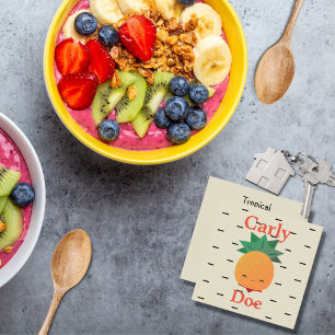 Graciosas tarjetas de negocios de piña