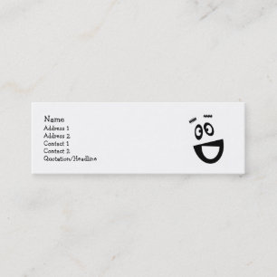 Graciosas tarjetas de perfil facial
