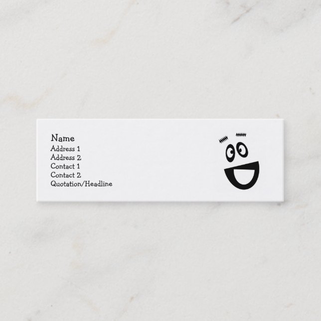 Graciosas tarjetas de perfil facial (Anverso)