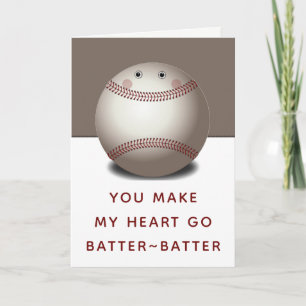 Graciosas tarjetas de San Valentín de Béisbol