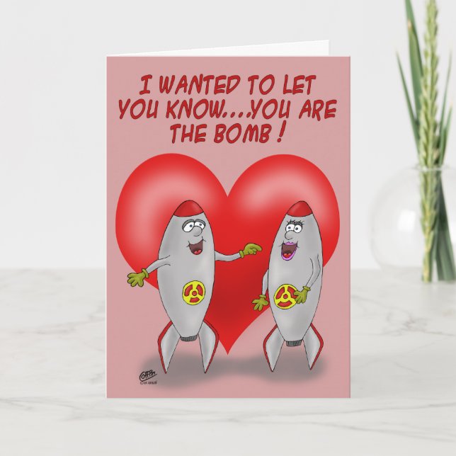 Graciosas tarjetas de San Valentín: Eres la bomba (Anverso)