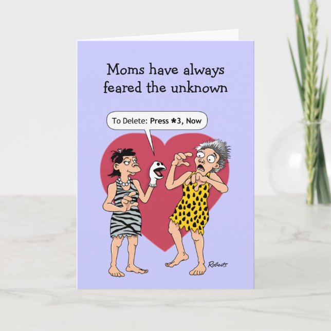 Graciosas tarjetas del día de la madre: Teléfono i (Anverso)