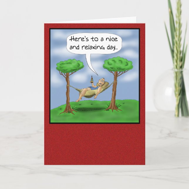 Graciosas tarjetas del Día del Padre: Día Relajant (Anverso)