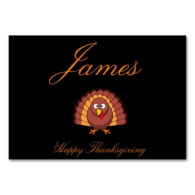 Graciosas Tarjetas Negra De Acción De Gracias Con  (Anverso)