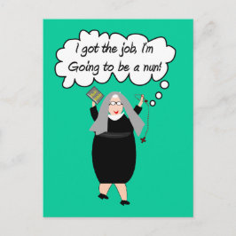 Graciosas Tarjetas Nun "¡Tengo El Trabajo!" (Gail