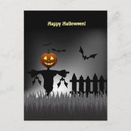 Graciosas tarjetas postales Jack-o'-Lantern Scarec