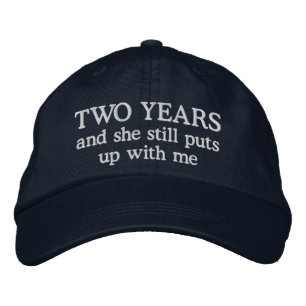 Gracioso 2 años de aniversario Gorra esposo gorra