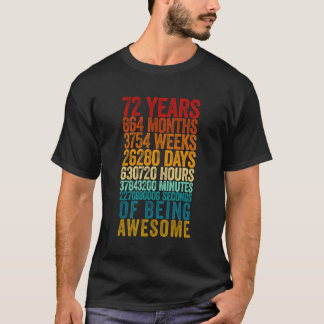 Gracioso 72 Aniversario De La Camiseta De Años Fun