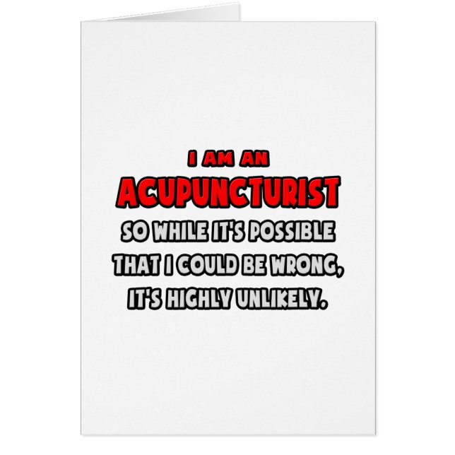 Gracioso acupuntor.. Muy improbable (Frente)