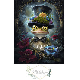 Gracioso animal con el papel de Decoupage Gorra.