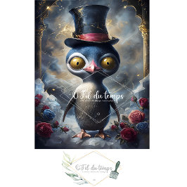 Gracioso animal con el papel de Decoupage Gorra.